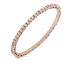 Bracciale tennis elastico con diamanti in oro 18Kt M5074BB Piero Milano