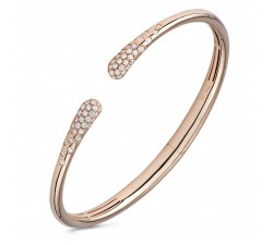 Bracciale schiava aperto con diamanti in oro 18Kt M5083BB Eos Piero Milano